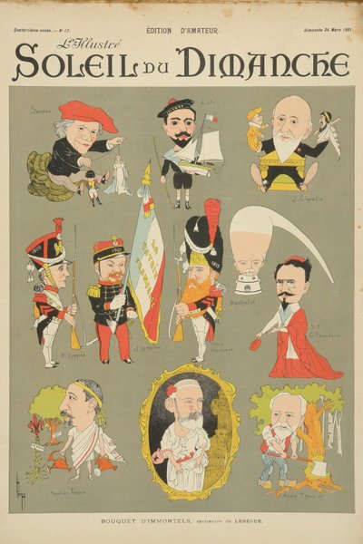 Caricature of Members of the Academie Francaise, from the Cover of 